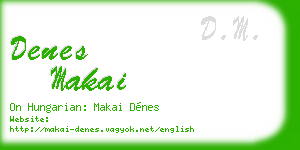 denes makai business card