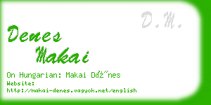 denes makai business card